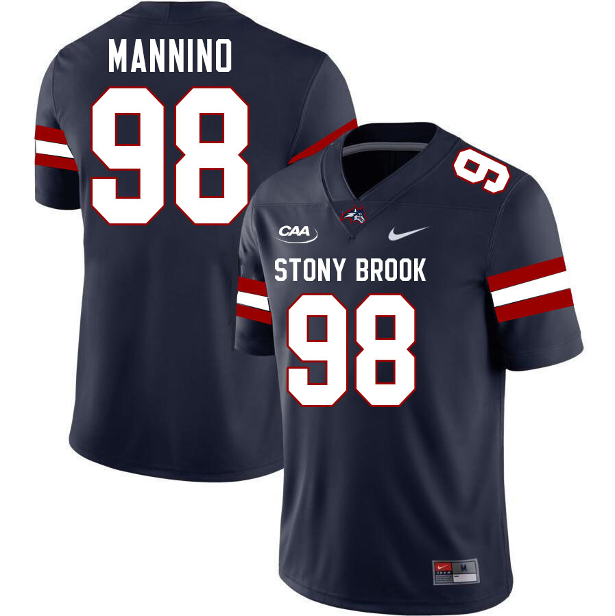 Stony Brook Seawolves #98 Michael Mannino College Football Jerseys,Uniforms-Navy